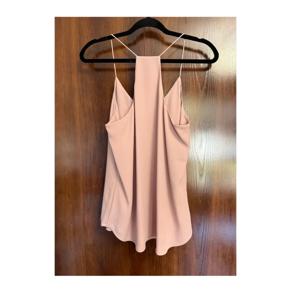 Image for Camisole RW&CO rose poudré col licou – haut fluide élégant taille M