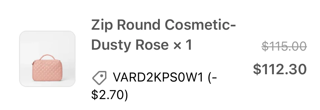 Image for MZ Wallace Zip Round Cosmetic