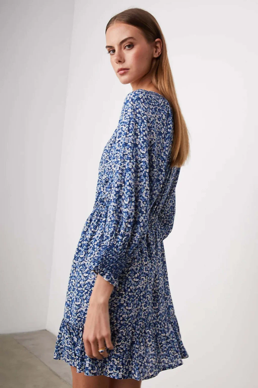 Image for Blue floral Rails dress size XS