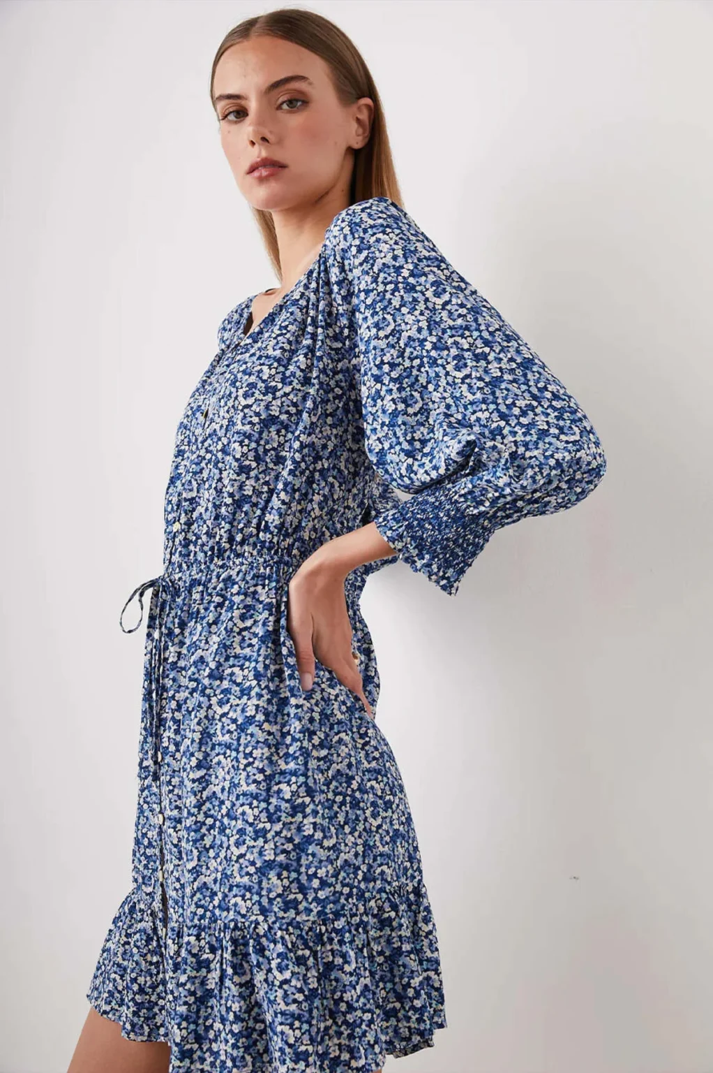 Image for Blue floral Rails dress size XS