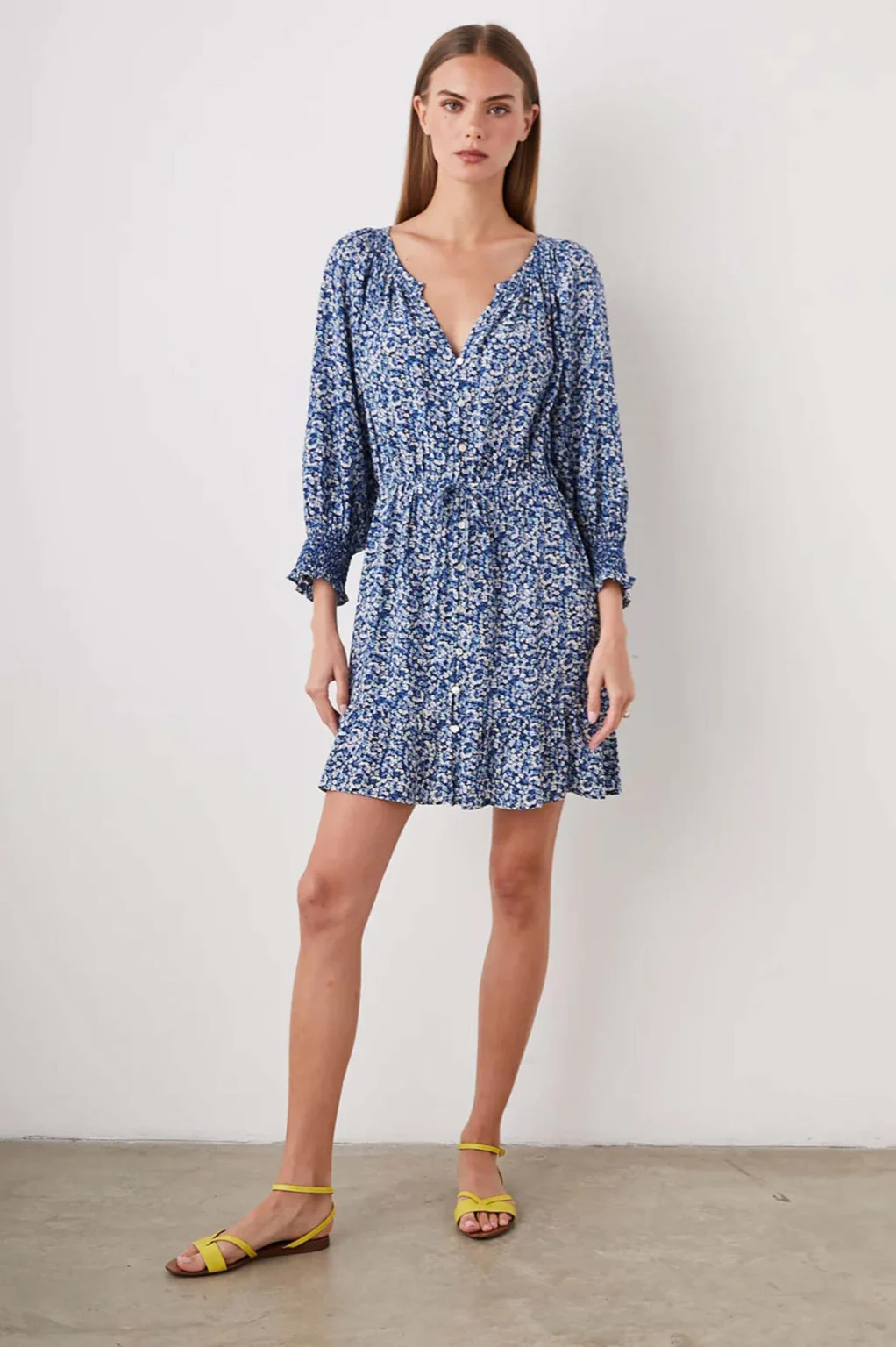 Image for Blue floral Rails dress size XS