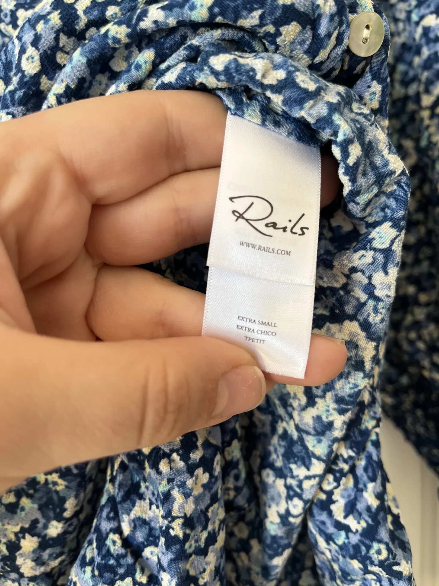 Image for Blue floral Rails dress size XS