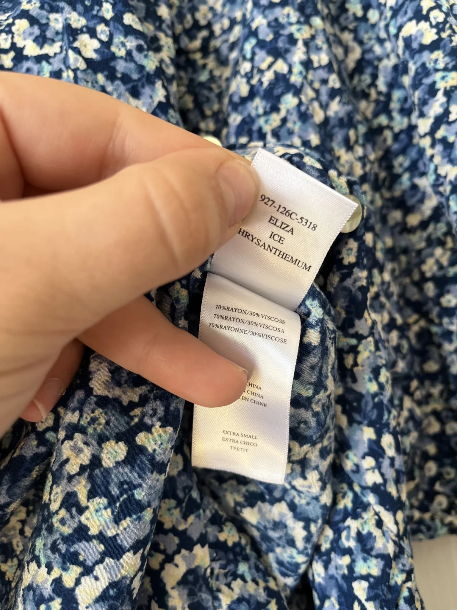 Image for Blue floral Rails dress size XS