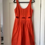 Thumbnail for Robe Eve Gravel à découpes taille S orange corail