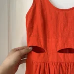 Thumbnail for Robe Eve Gravel à découpes taille S orange corail