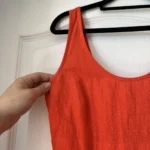 Thumbnail for Robe Eve Gravel à découpes taille S orange corail