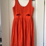 Thumbnail for Robe Eve Gravel à découpes taille S orange corail