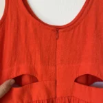 Thumbnail for Robe Eve Gravel à découpes taille S orange corail