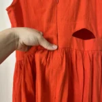 Thumbnail for Robe Eve Gravel à découpes taille S orange corail