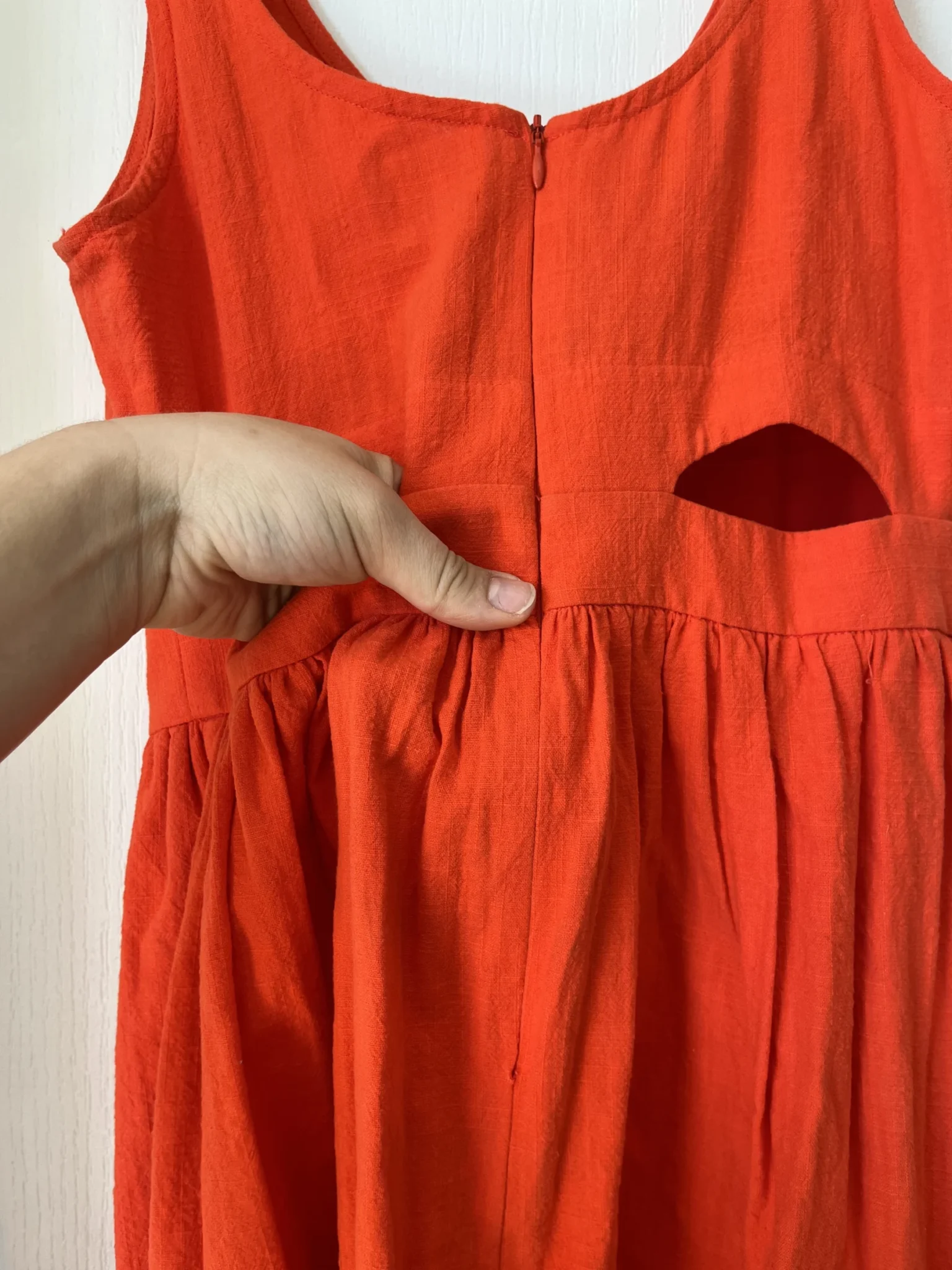 Image for Robe Eve Gravel à découpes taille S orange corail
