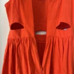 Thumbnail for Robe Eve Gravel à découpes taille S orange corail