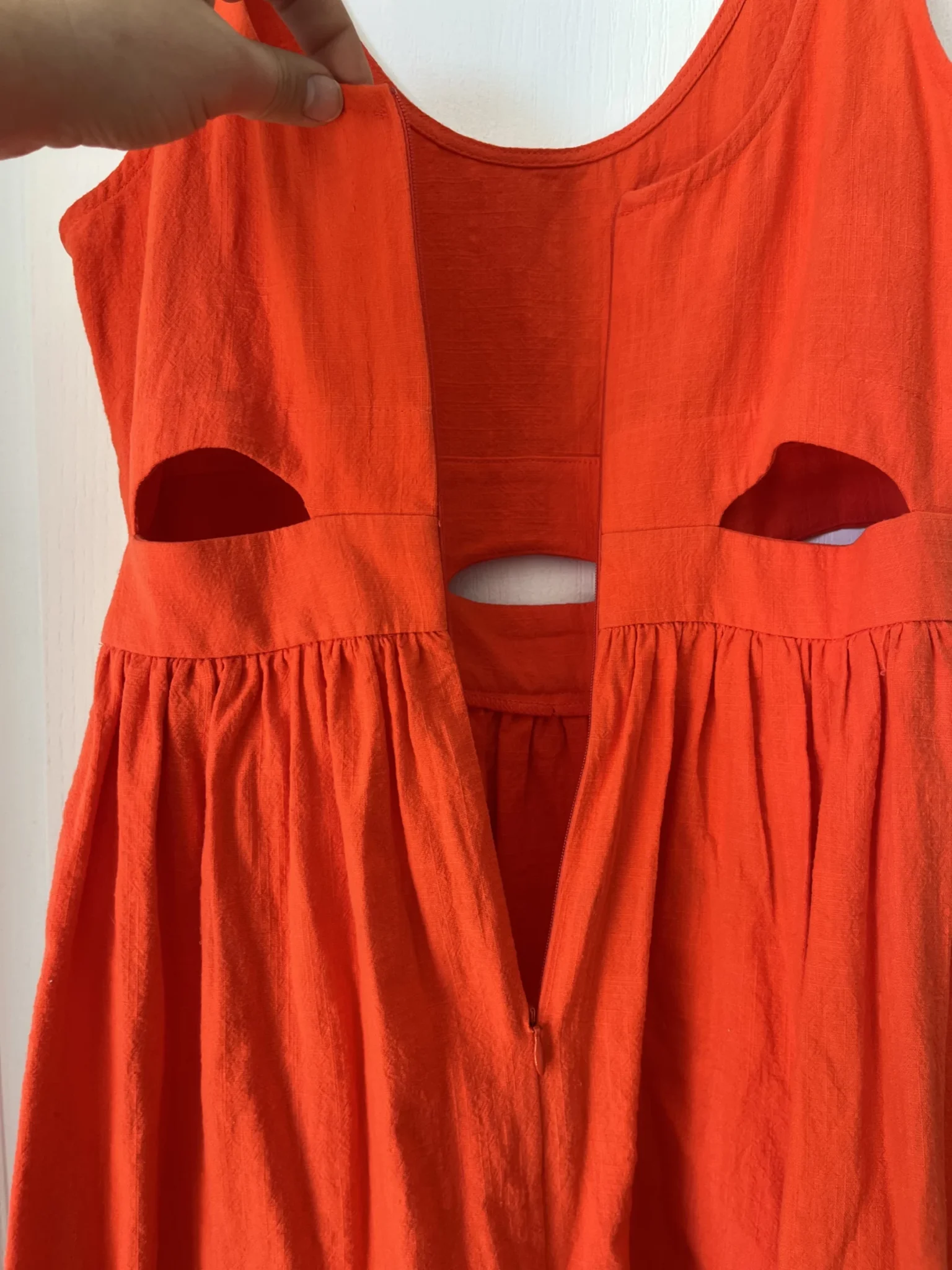 Image for Robe Eve Gravel à découpes taille S orange corail