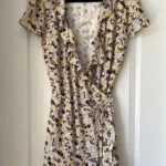 Featured thumbnail for Sunday Best dress, size L, floral motif, wrap style