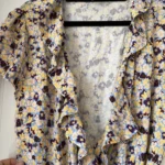 Thumbnail for Sunday Best dress, size L, floral motif, wrap style