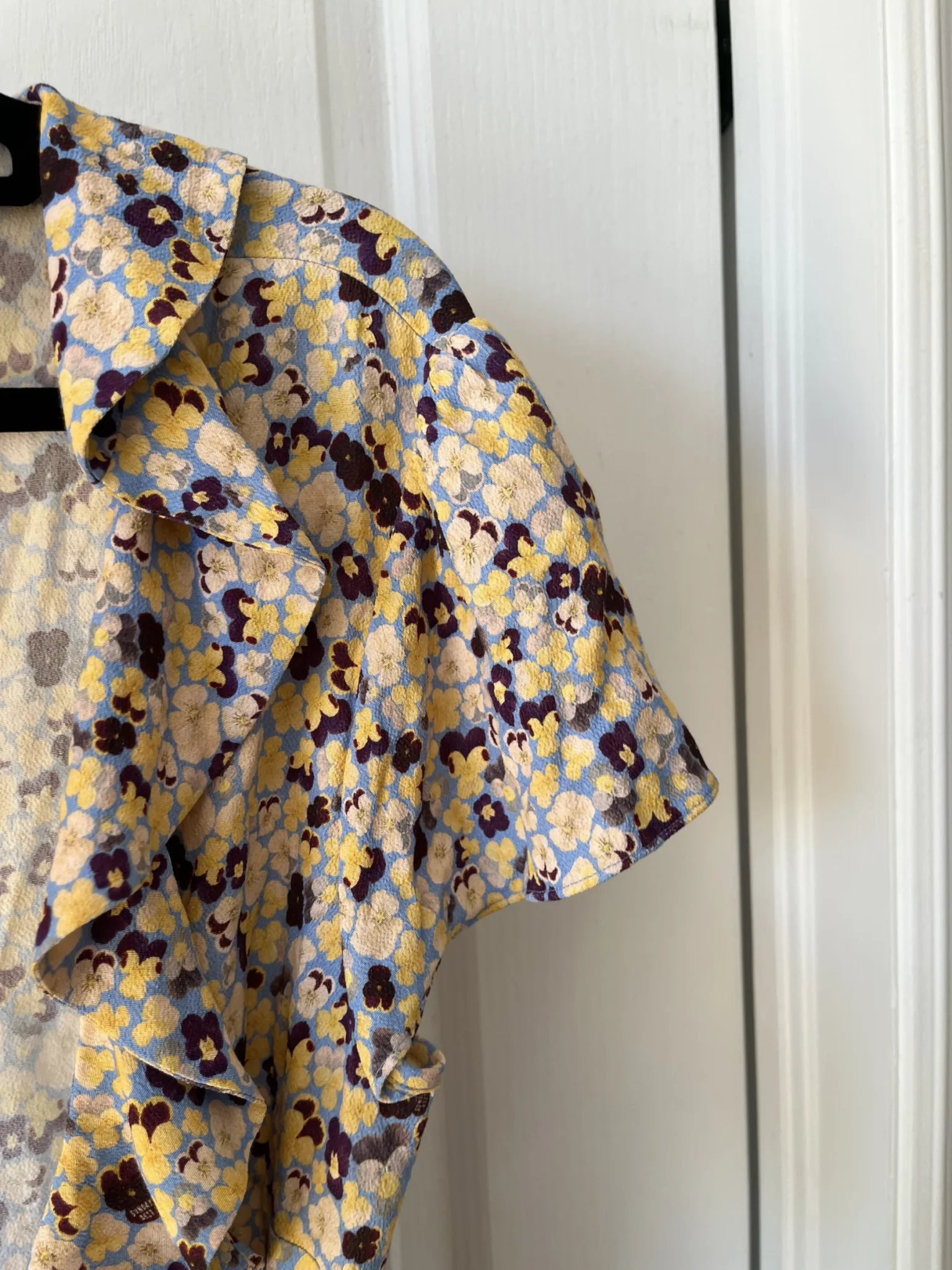 Image for Sunday Best dress, size L, floral motif, wrap style