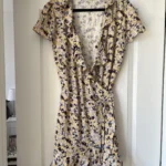 Thumbnail for Sunday Best dress, size L, floral motif, wrap style
