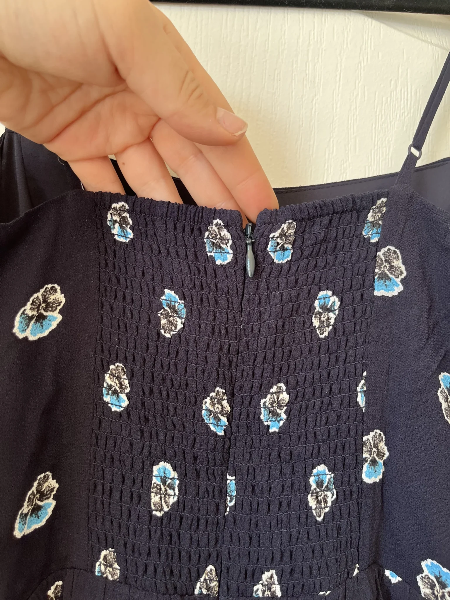 Image for Size 2 navy blue floral Babaton dress