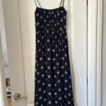 Thumbnail for Size 2 navy blue floral Babaton dress