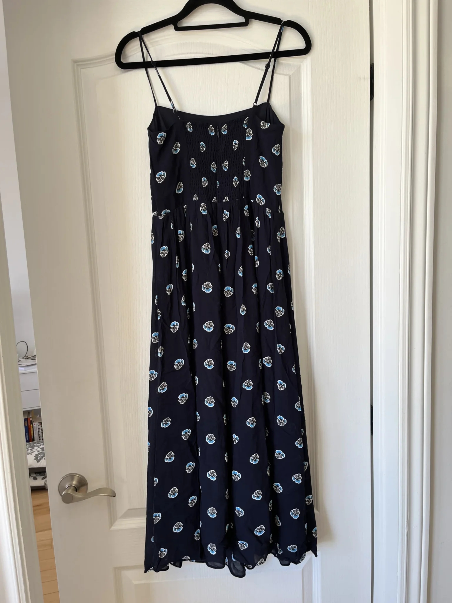 Image for Size 2 navy blue floral Babaton dress
