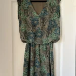 Featured thumbnail for IKKS Paris khaki patterned dress size S (34)