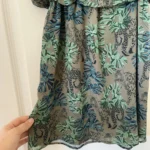 Thumbnail for IKKS Paris khaki patterned dress size S (34)