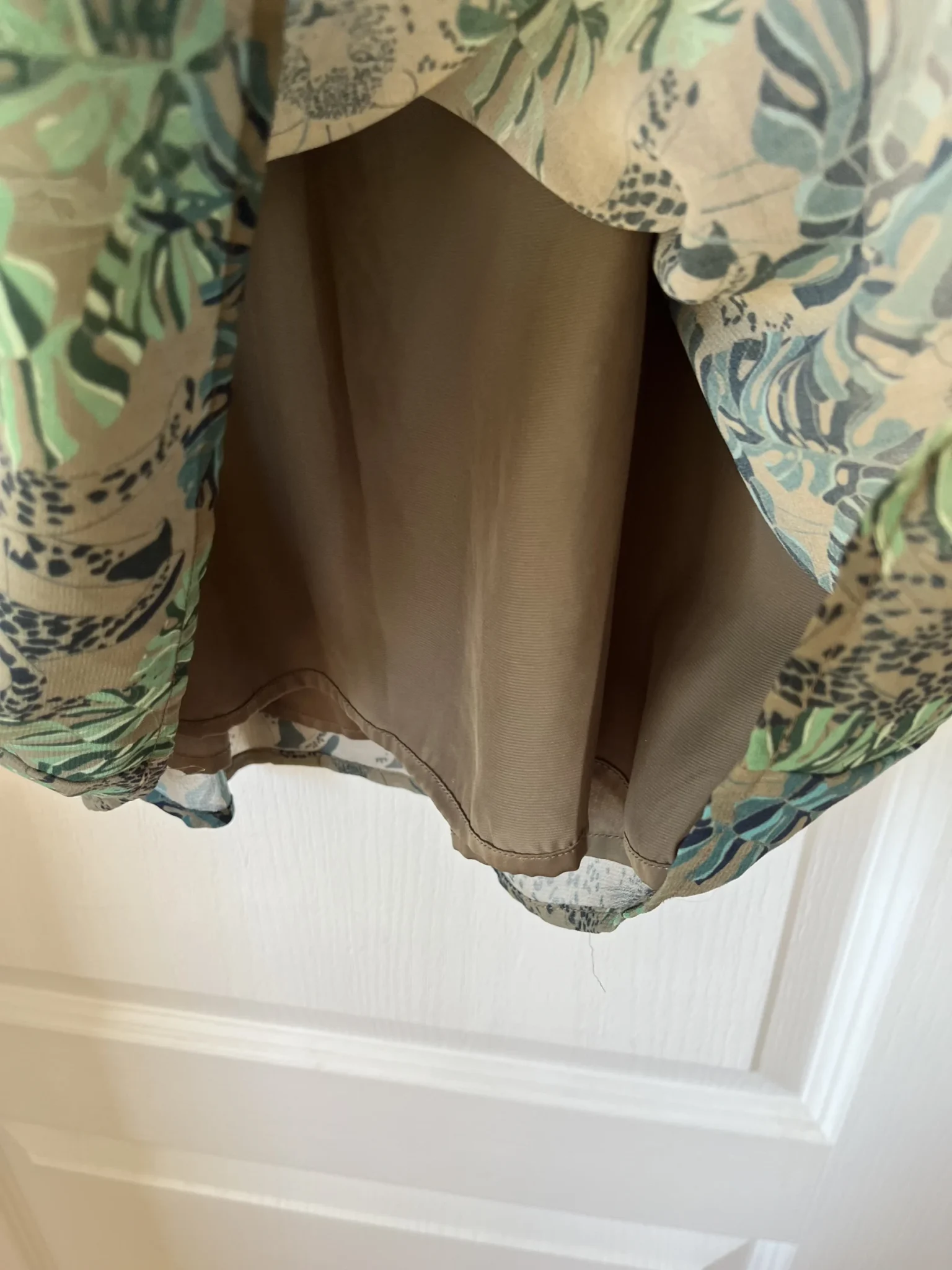 Image for IKKS Paris khaki patterned dress size S (34)