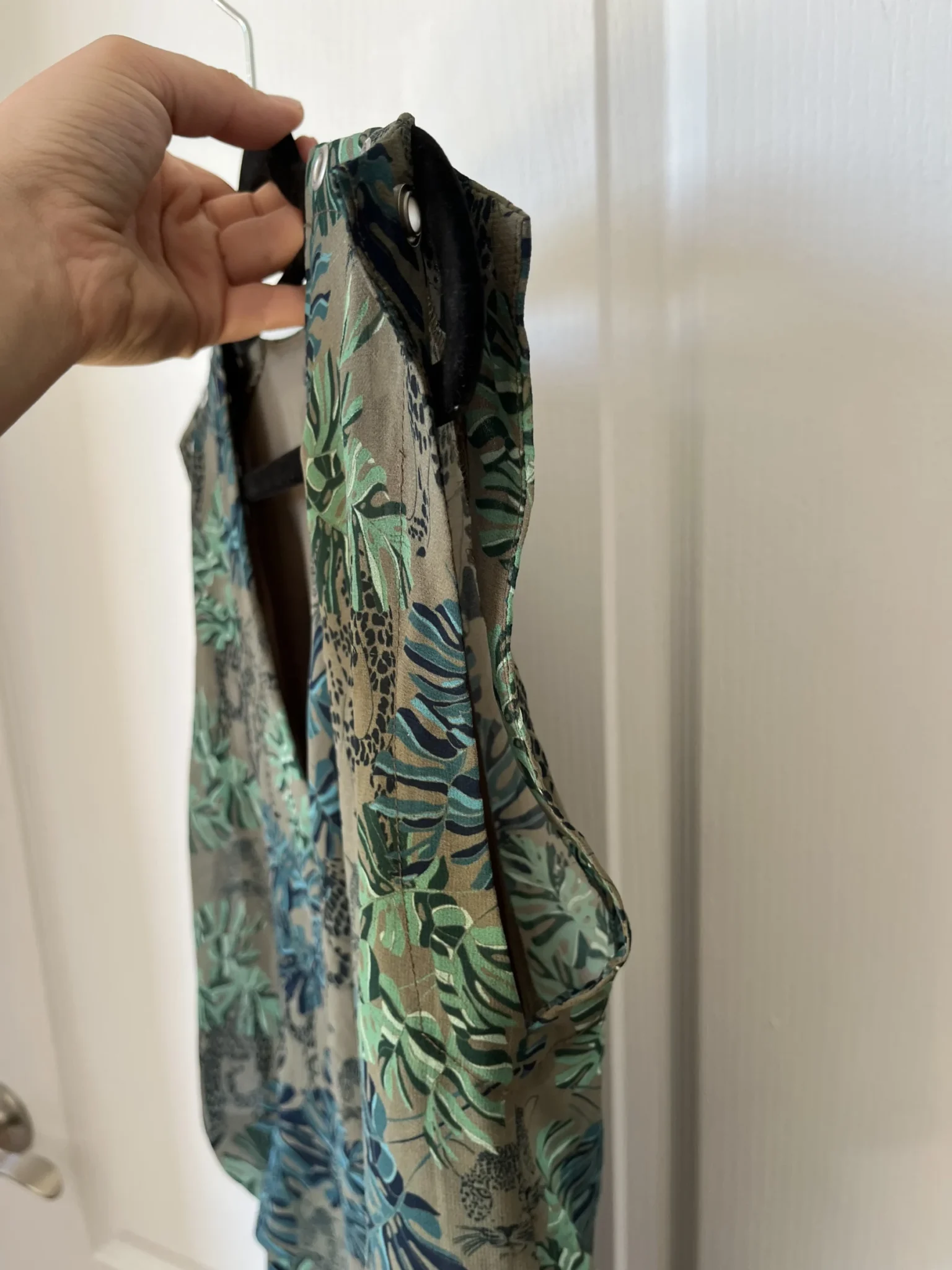 Image for IKKS Paris khaki patterned dress size S (34)