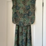 Thumbnail for IKKS Paris khaki patterned dress size S (34)