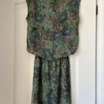 Thumbnail for IKKS Paris khaki patterned dress size S (34)