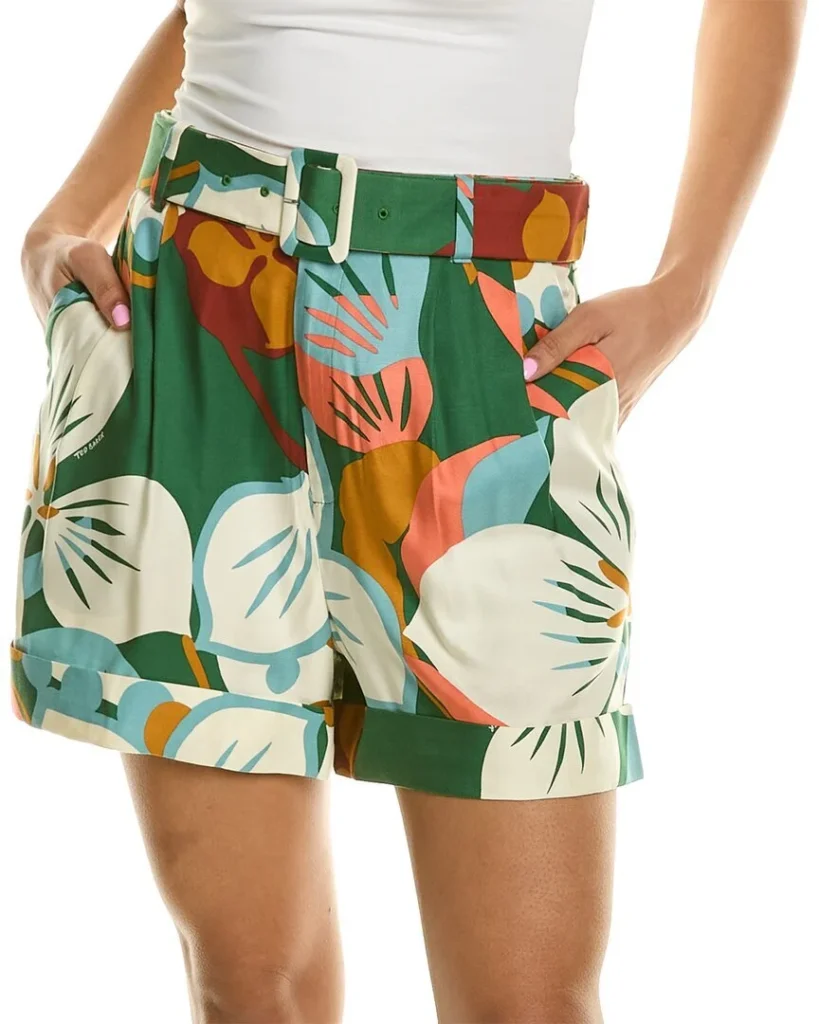 Featured image for Ted Baker shorts size 1 (4US) with colourful satin pattern