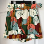 Thumbnail for Ted Baker shorts size 1 (4US) with colourful satin pattern