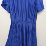 Thumbnail for Robe bleu royal à tissu ondulé – DKNY