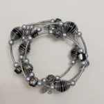 Featured thumbnail for Bracelet artisanal argenté et noir