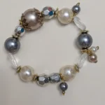 Thumbnail for Bracelet LBVYR perlé – tons nacrés et argentés