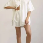 Thumbnail for Chemise blanche en lin Dailystory