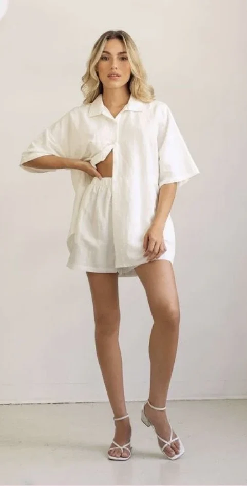 Image for Chemise blanche en lin Dailystory
