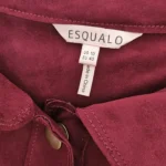 Thumbnail for Esqualo veste-manteau immitation suede rouge bourgogne foncé