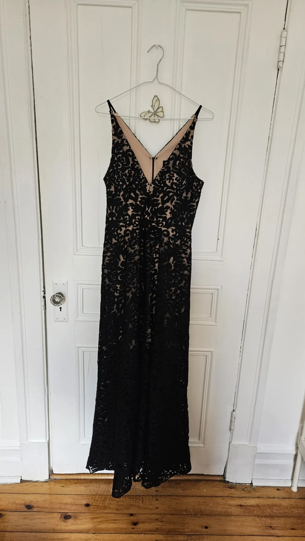 Image for Melanie Lyne made in USA BA Nites robe maxi dentelle noire