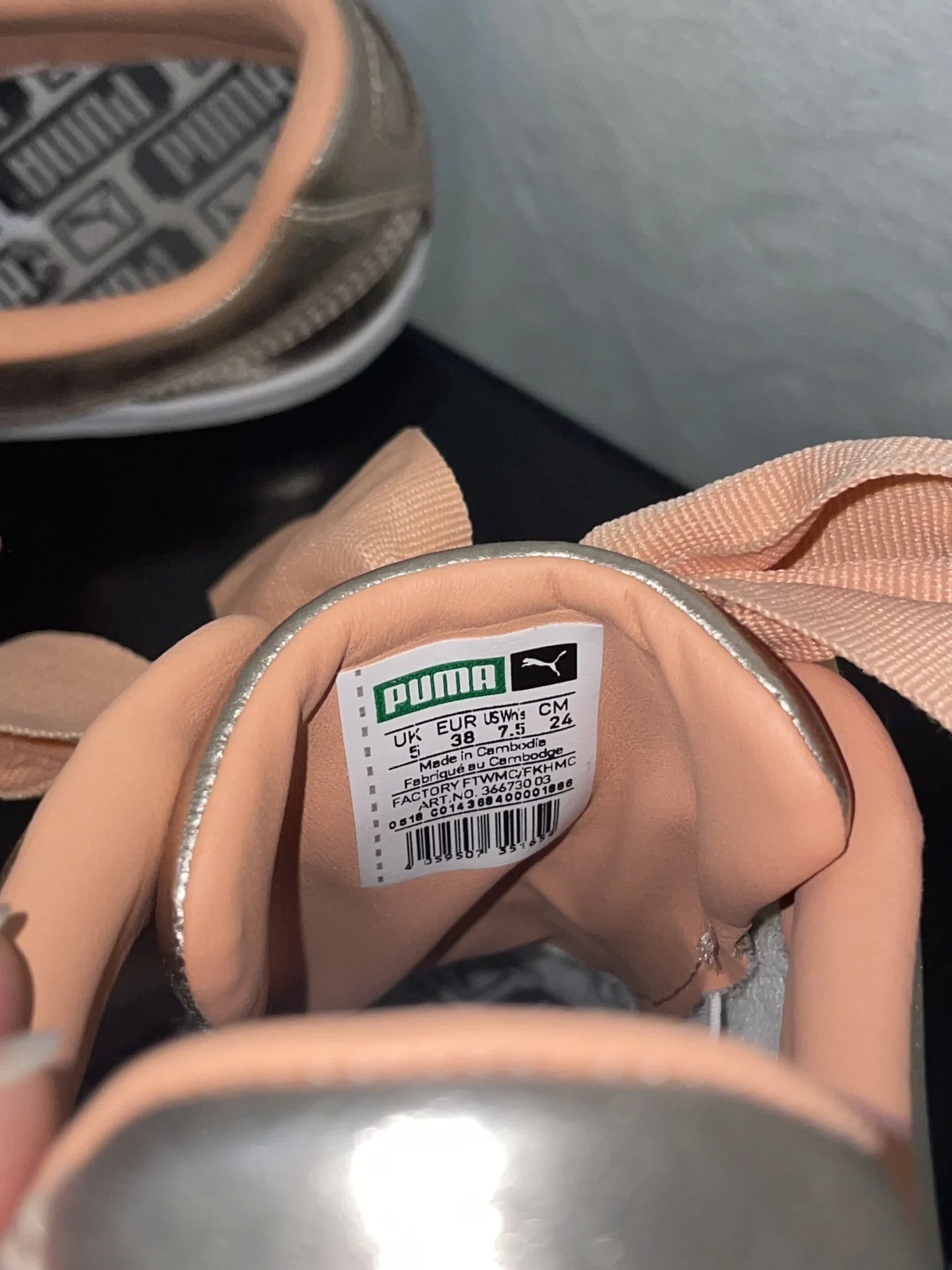 Image for Puma Basket Heart satin pink gold - size 38