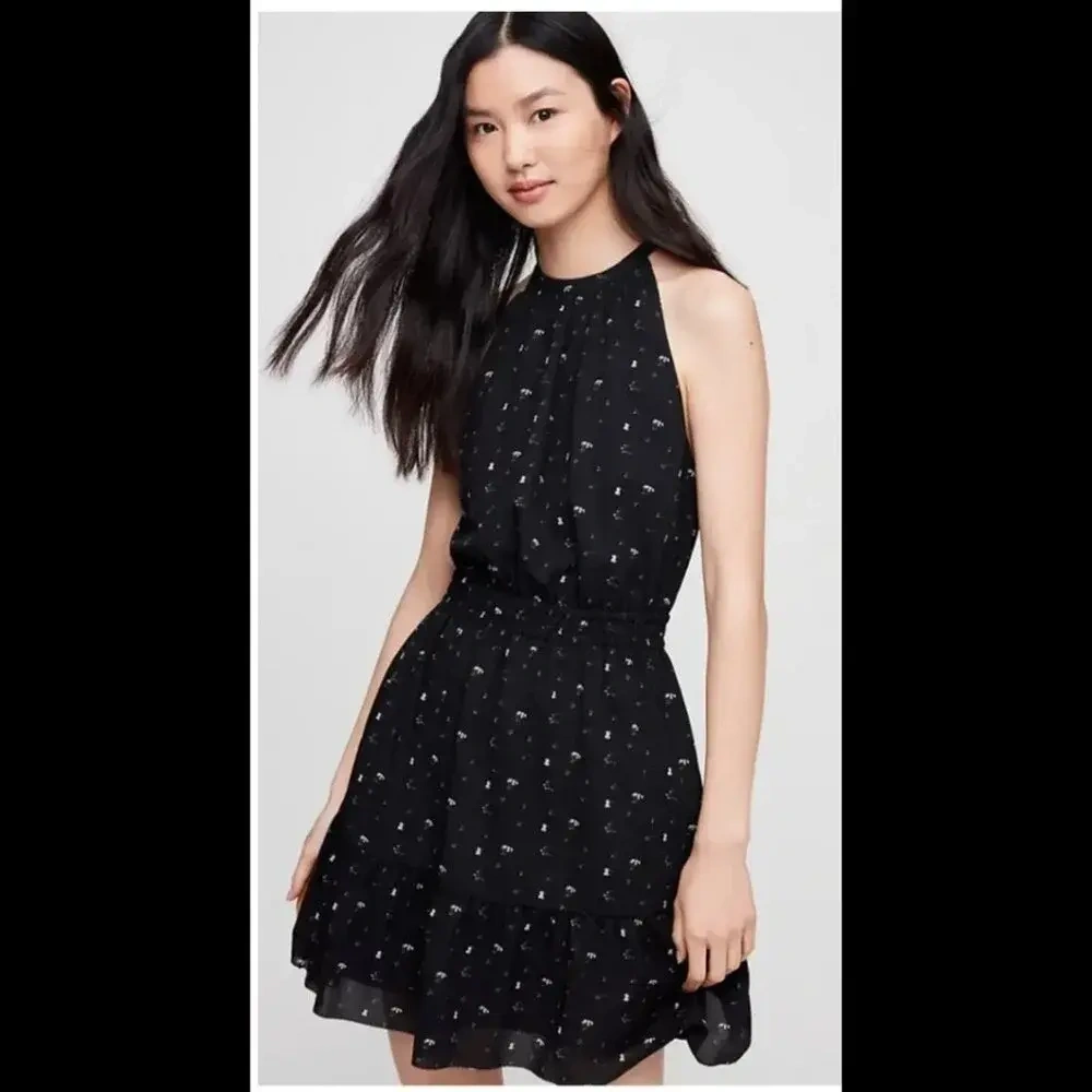 Robe noire fleurie Aritzia Aritzia seconde main