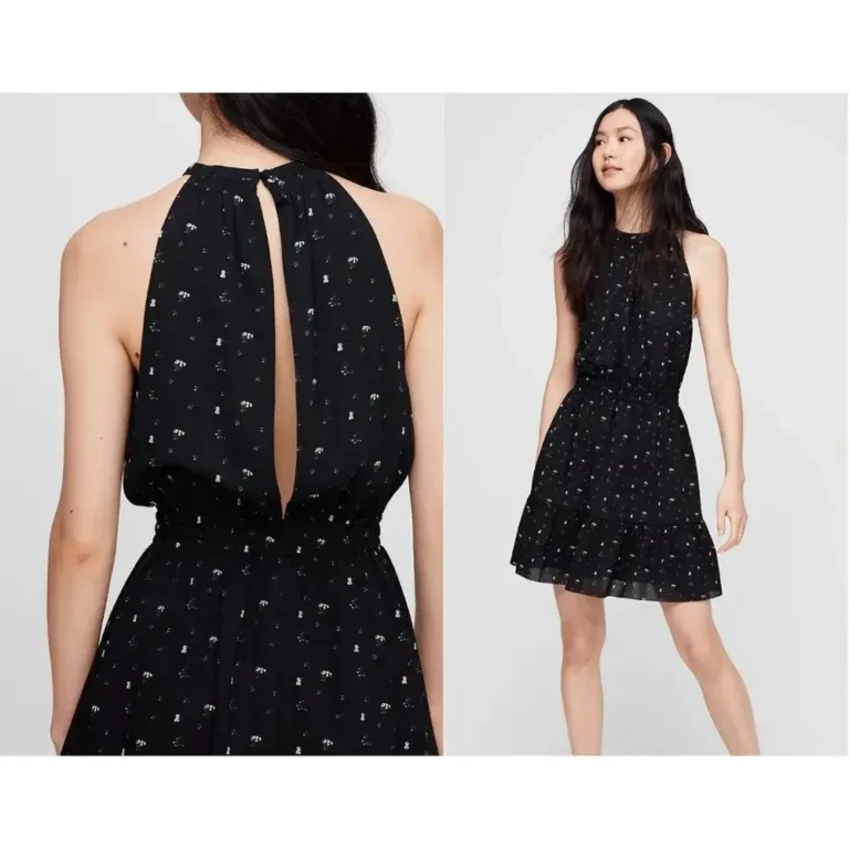 Image for Robe noire fleurie Aritzia