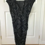 Featured thumbnail for Robe Le Château en tricot noir à motifs géométriques