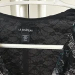 Thumbnail for Robe Le Château en tricot noir à motifs géométriques