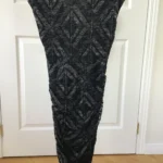 Thumbnail for Robe Le Château en tricot noir à motifs géométriques