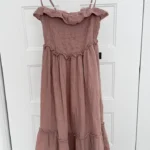 Featured thumbnail for Robe longue rose vieux rose / blush