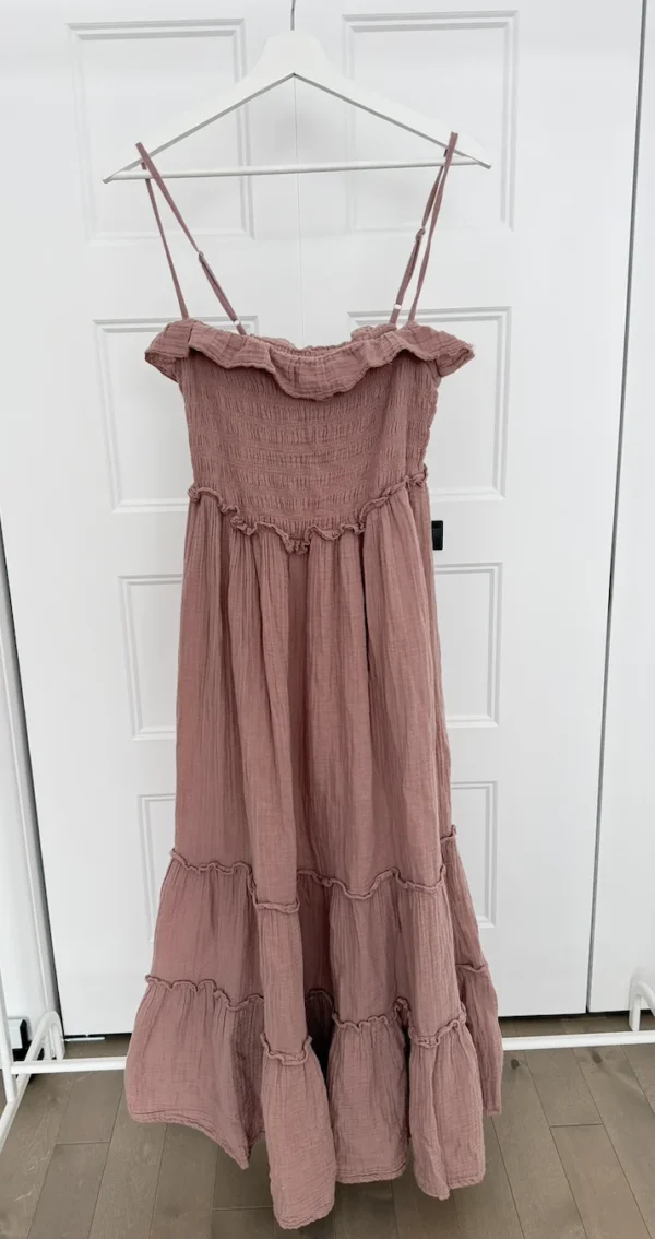 Featured image for Robe longue rose vieux rose / blush