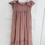 Thumbnail for Robe longue rose vieux rose / blush