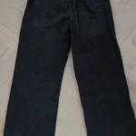 Thumbnail for Jeans noirs délavés style wide leg