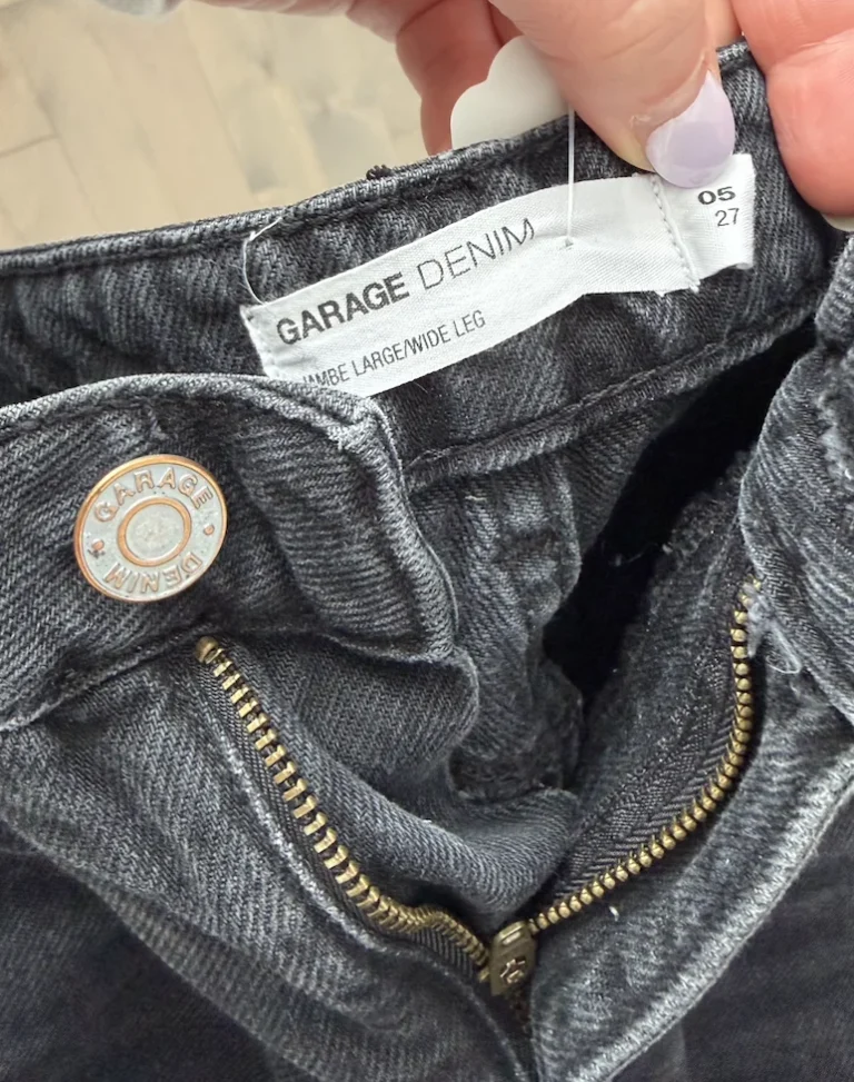 Image for Jeans noirs délavés style wide leg