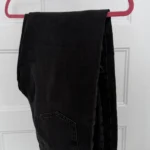 Thumbnail for Jeans noirs délavés style wide leg